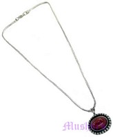 Metal pendant with Chain necklace - click here for large view
